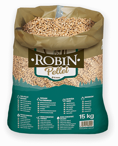 worek pelletu opałowego Robin do kupienia w Mrągowie lub sklepie internetowym